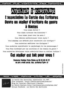 Affiche des ateliers d'écriture