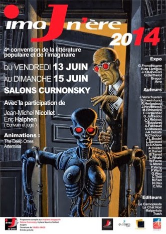 Affiche du festival Imaj'nère 2014 (thème steampunk)